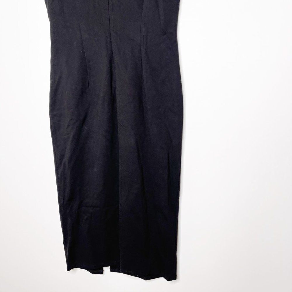 TAHARI Sleeveless Lace-Up Ponte Midi Dress  - Picture 10 of 11
